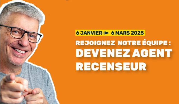 Emploi : devenez agent recenseur !