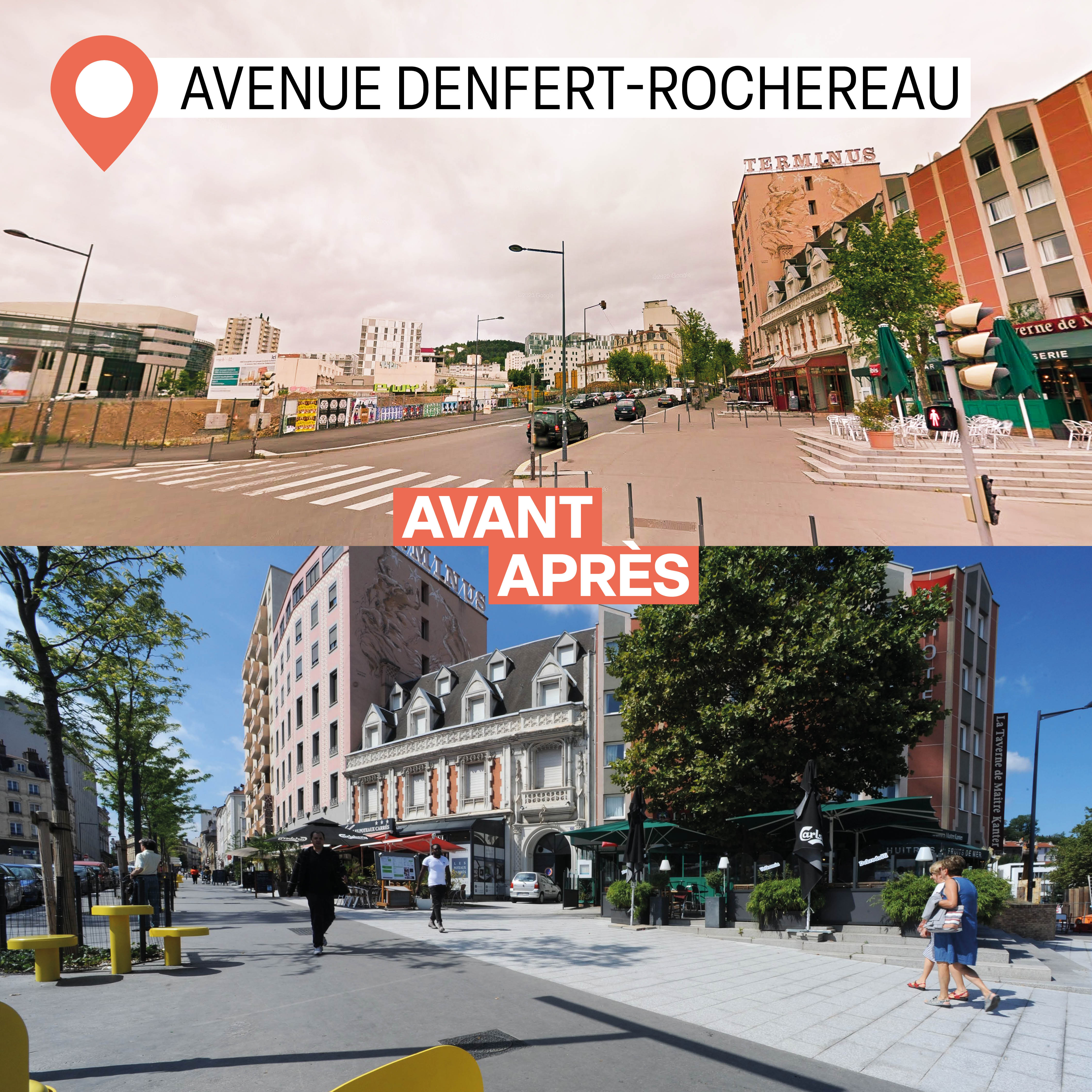 photo de l'avenue Denfert Rochereau avant et après les travaux