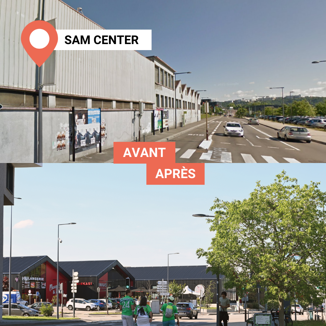 photo du Sam center avant et après l'aménagement